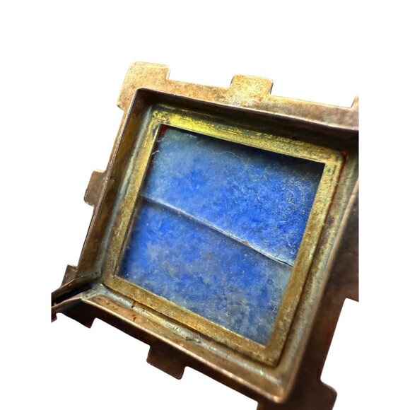 Rose Gold Cameo Classical Centurion Roman Soldier Locket Pendant 1x1 Inch - Picture 10 of 11